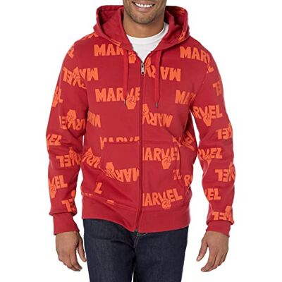 Amazon Essentials Disney Marvel Star Wars Herr Fleecehoodie, tröja med full dragkedja (finns i Big & Tall)., Marvel flerfärgad fred, XXL Amazon Essentials Disney Marvel Star Wars Herr Fleecehoodie, tröja med full dragkedja (finns i Big & Tall)., Marvel flerfärgad fred, XXL