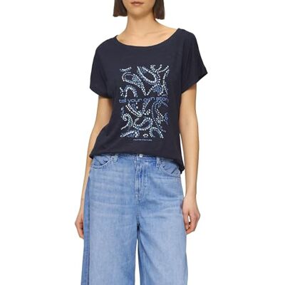s.Oliver Relaxed Fit T-shirt med tryck fram för casual outfit, marinblå, 46 s.Oliver Relaxed Fit T-shirt med tryck fram för casual outfit, marinblå, 46