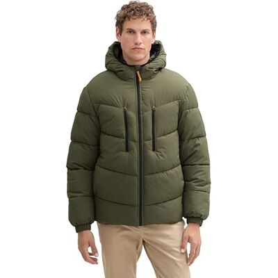 TOM TAILOR Denim herr vinter pufferjacka med huva, 23802 – Urban olivgrön, XL TOM TAILOR Denim herr vinter pufferjacka med huva, 23802 – Urban olivgrön, XL