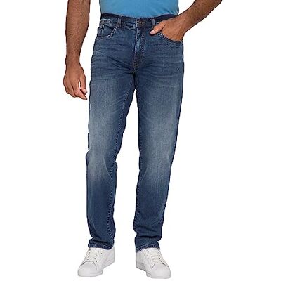 JP 1880 herr stora storlekar överdimensionerade herrkläder L-8XL jeans, FLEXNAMIC®, denim, normal passform, vintage look 821085, Blå denim, 48W x 34L JP 1880 herr stora storlekar överdimensionerade herrkläder L-8XL jeans, FLEXNAMIC®, denim, normal passform, vintage look 821085, Blå denim, 48W x 34L