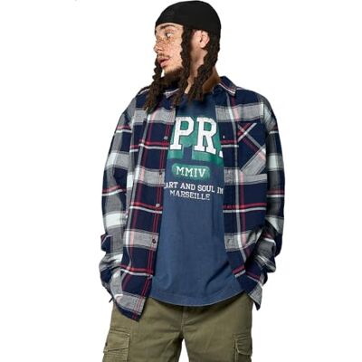 KAPORAL , Herrskjorta, normal passform, långa ärmar, skjortkrage, bale-modell, indigo färg, storlek 3XL, Indigo, 3XL KAPORAL , Herrskjorta, normal passform, långa ärmar, skjortkrage, bale-modell, indigo färg, storlek 3XL, Indigo, 3XL