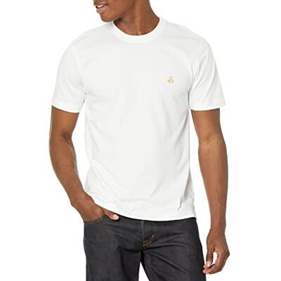 Brooks Brothers Men's Supima Cotton Short Sleeve Crewneck Logo T-Shirt, White Brooks Brothers Men's Supima Cotton Short Sleeve Crewneck Logo T-Shirt, White