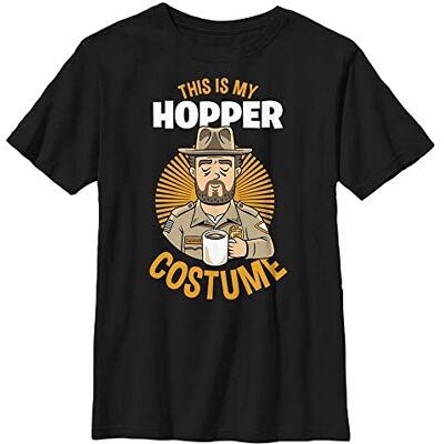Stranger Things Unisex barn hopper kostym kortärmad T-shirt, svart, en storlek, svart, one size Stranger Things Unisex barn hopper kostym kortärmad T-shirt, svart, en storlek, svart, one size