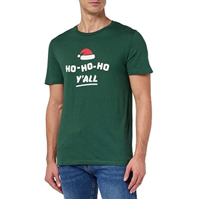 JACK & JONES JACK&JONES Herr JORELFEN Tee SS Crew Neck Xmas T-shirt, trekking grön, S JACK & JONES JACK&JONES Herr JORELFEN Tee SS Crew Neck Xmas T-shirt, trekking grön, S