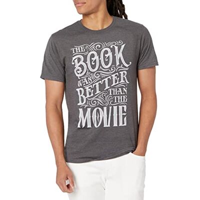 Hanes grafisk t-shirt för män – Americana Collection, Boken var bättre än filmen, S Hanes grafisk t-shirt för män – Americana Collection, Boken var bättre än filmen, S
