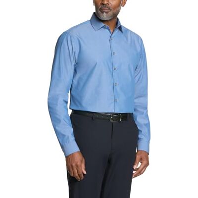Kenneth Cole Unlisted Herrskjorta, smal passform, enfärgad, 18"-18.5" Neck 36"-37" Sleeve Kenneth Cole Unlisted Herrskjorta, smal passform, enfärgad, 18"-18.5" Neck 36"-37" Sleeve