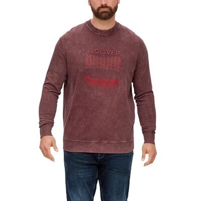 s.Oliver Sales GmbH & Co. KG/ Sweatshirt för män med tryck på framsidan, lila, XXL s.Oliver Sales GmbH & Co. KG/ Sweatshirt för män med tryck på framsidan, lila, XXL