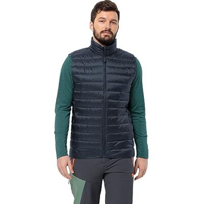 Jack Wolfskin Pilvi Down Vest M Dunväst, Blå Natt (Night Blue), XL för Män, nattblå (nattblå), XL Jack Wolfskin Pilvi Down Vest M Dunväst, Blå Natt (Night Blue), XL för Män, nattblå (nattblå), XL