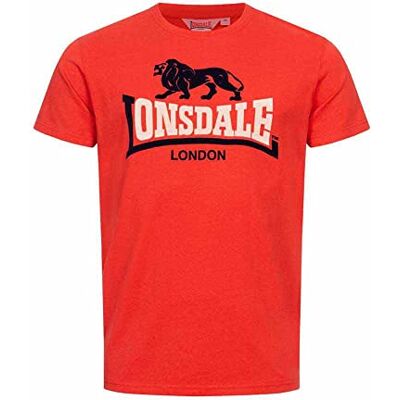 Lonsdale Herr T-shirt normal passform LUBCROY, Röd/marinblå/sand, L, 117365 Lonsdale Herr T-shirt normal passform LUBCROY, Röd/marinblå/sand, L, 117365