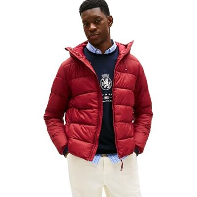 Tommy Hilfiger Herr MID WEIGHT HOODED JACKA MW0MW41983 andra jackor, röd, XXL, Röd (Regatta röd), XXL Tommy Hilfiger Herr MID WEIGHT HOODED JACKA MW0MW41983 andra jackor, röd, XXL, Röd (Regatta röd), XXL
