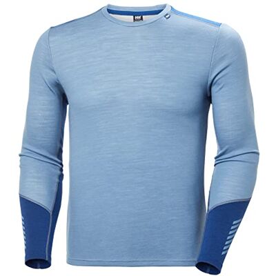Helly Hansen herr Lifa Merino Midweight Crew Shirt, Blue Fog, XL UK Helly Hansen herr Lifa Merino Midweight Crew Shirt, Blue Fog, XL UK
