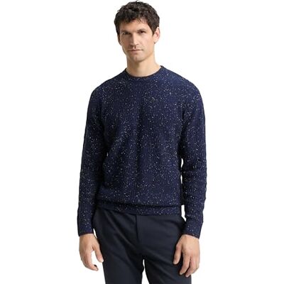 TOM TAILOR herrtröja, 36978 – marinblå flerfärgad neps, 3XL TOM TAILOR herrtröja, 36978 – marinblå flerfärgad neps, 3XL