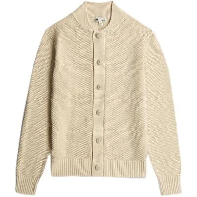 G-STAR Honey Comb Structure Cardigan stickad, Vit (Dk Talc D27108-d631-a488), L G-STAR Honey Comb Structure Cardigan stickad, Vit (Dk Talc D27108-d631-a488), L