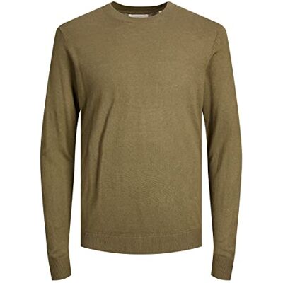 JACK & JONES Herr JPRIGOR linne stickad crew neck stickad tröja, capers/detalj: melange, XL, Capers/detalj: melerad, XL JACK & JONES Herr JPRIGOR linne stickad crew neck stickad tröja, capers/detalj: melange, XL, Capers/detalj: melerad, XL