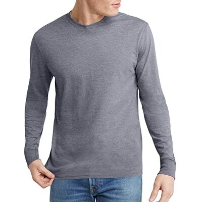 Hanes Originals långärmad T-shirt för män, lätt treblandad jerseytröja för män, finns i lång modell, XXL Hanes Originals långärmad T-shirt för män, lätt treblandad jerseytröja för män, finns i lång modell, XXL