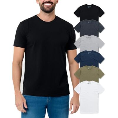 INTO THE AM Basic t-shirt multipack basic t-shirt multipack, 6-pack svart/kol/grå/marinblå/olivgrön/vit, XL INTO THE AM Basic t-shirt multipack basic t-shirt multipack, 6-pack svart/kol/grå/marinblå/olivgrön/vit, XL