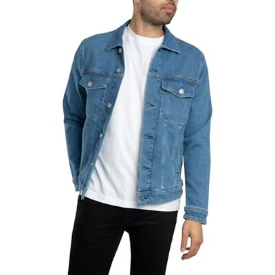Replay herrjeansjacka, 009 medium blå, S Replay herrjeansjacka, 009 medium blå, S