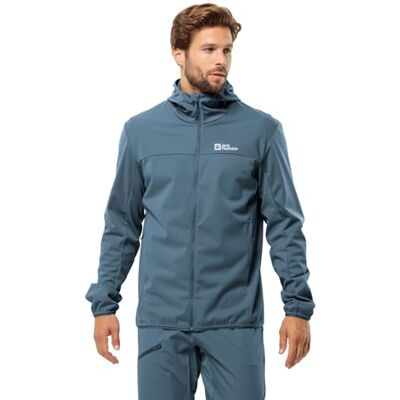 Jack Wolfskin Feldberg huvtröja M softshelljacka herr, Midnatthimlen, S Jack Wolfskin Feldberg huvtröja M softshelljacka herr, Midnatthimlen, S