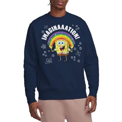 SPONGEBOB SQUAREPANTS Svampbob Imagination, Crew Sweatshirt, Marinblått Xsp, M SPONGEBOB SQUAREPANTS Svampbob Imagination, Crew Sweatshirt, Marinblått Xsp, M