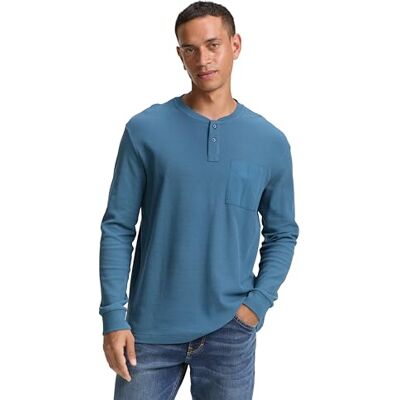 TOM TAILOR 1047816 Långärmad T-shirt, 38224-Real Teal Blue, L Herr, 38224 Real Teal Blue, L TOM TAILOR 1047816 Långärmad T-shirt, 38224-Real Teal Blue, L Herr, 38224 Real Teal Blue, L