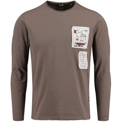 KEY LARGO KEYLARGO Klfocus Round Ls sweatshirt för män, Brun (1607), L KEY LARGO KEYLARGO Klfocus Round Ls sweatshirt för män, Brun (1607), L