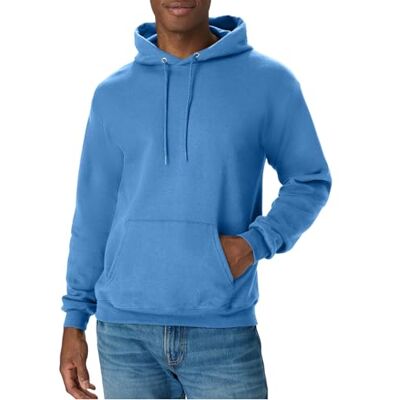 Hanes Herrtröja EcoSmart huvtröja, Denim blå, S Hanes Herrtröja EcoSmart huvtröja, Denim blå, S