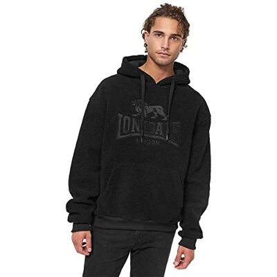 Lonsdale Unisex huvtröja oversize NEWCHAPEL, Schwarz, L Lonsdale Unisex huvtröja oversize NEWCHAPEL, Schwarz, L