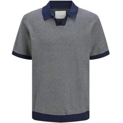 JACK & JONES herr Jprcceaston Knit delad hals Ss, naval academy, S JACK & JONES herr Jprcceaston Knit delad hals Ss, naval academy, S
