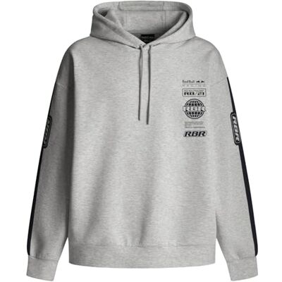 Red Bull Racing X Pepe Jeans PEPE JEANS Herr LOGO STACK HOODY sweatshirt, grå (MARL Gray), M, Grå (marl grå), M Red Bull Racing X Pepe Jeans PEPE JEANS Herr LOGO STACK HOODY sweatshirt, grå (MARL Gray), M, Grå (marl grå), M
