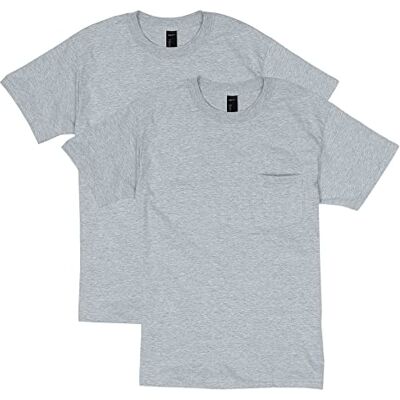 Hanes T-shirt för män (förpackning med 2), Light Steel (2 Pack), XL Hanes T-shirt för män (förpackning med 2), Light Steel (2 Pack), XL