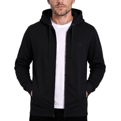 Iron Mountain IMSWT204 Mens Reclaimed garn Eco Friendly Anti Pil flexibel bekväm mjuk fleece-överdel, svart, 2XL Iron Mountain IMSWT204 Mens Reclaimed garn Eco Friendly Anti Pil flexibel bekväm mjuk fleece-överdel, svart, 2XL