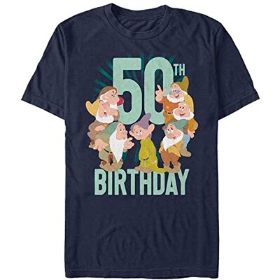 Disney Unisex Snow White Dwarves Fifty Bday Organic kortärmad T-shirt, marinblå, XXL Disney Unisex Snow White Dwarves Fifty Bday Organic kortärmad T-shirt, marinblå, XXL