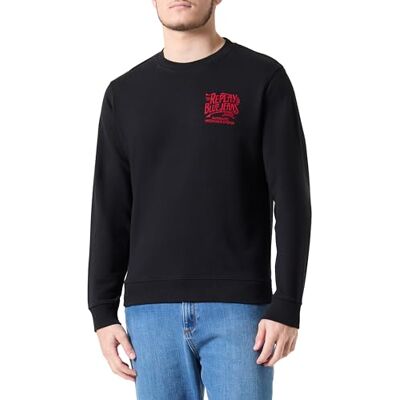 Replay Herr regular fit sweatshirt Red Attitude kollektion, 098 svart, S Replay Herr regular fit sweatshirt Red Attitude kollektion, 098 svart, S