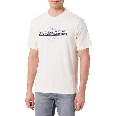 Napapijri Sander Cream T-shirt, Vit, XXL Napapijri Sander Cream T-shirt, Vit, XXL