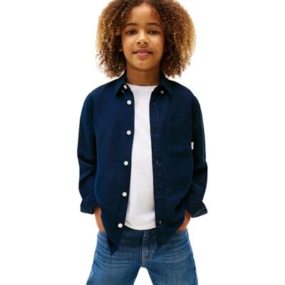 Tommy Hilfiger pojke linneblandning avslappnad skjorta Ls KB0KB09550 skjortor, blå (mörk natt marinblå), 3 år Tommy Hilfiger pojke linneblandning avslappnad skjorta Ls KB0KB09550 skjortor, blå (mörk natt marinblå), 3 år
