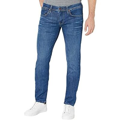 Pepe Jeans London Herr Hatch Slim Jeans, Låg Midja Powerflex Stretch Denim, Medium Blåtvätt Pepe Jeans London Herr Hatch Slim Jeans, Låg Midja Powerflex Stretch Denim, Medium Blåtvätt