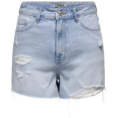 ONLY Onlgabi Hw Rw shorts Azg844 DNM, Ljusblå denim, XS ONLY Onlgabi Hw Rw shorts Azg844 DNM, Ljusblå denim, XS