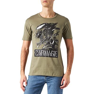 Marvel T-shirt för män, kaki, S Marvel T-shirt för män, kaki, S