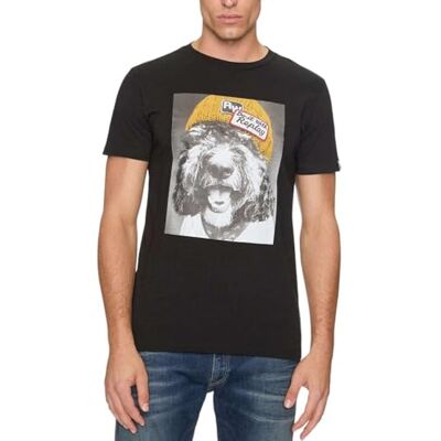 Replay T-shirt för män, normal slim fit, 098 svart, S Replay T-shirt för män, normal slim fit, 098 svart, S