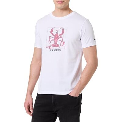 Armor-lux Armor Lux Kortärmad t-shirt lätt bomull hummer rund hals herr, I M'homard/vit, XXL Armor-lux Armor Lux Kortärmad t-shirt lätt bomull hummer rund hals herr, I M'homard/vit, XXL