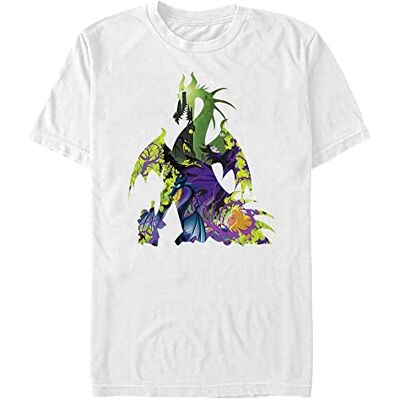 Disney Unisex Sleeping Beauty Dragon Form Organic kortärmad T-shirt, Vit, XL Disney Unisex Sleeping Beauty Dragon Form Organic kortärmad T-shirt, Vit, XL