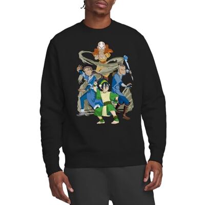 The Last Airbender Team Avatar Elements Crew Sweatshirt, Svart, X-Large, Svart, XL The Last Airbender Team Avatar Elements Crew Sweatshirt, Svart, X-Large, Svart, XL