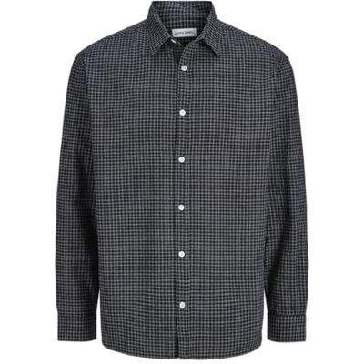JACK & JONES Jjconrad Check Seersucker Shirt Ls, Sky Captain, L JACK & JONES Jjconrad Check Seersucker Shirt Ls, Sky Captain, L
