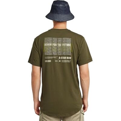 G-STAR RAW G-STAR Herr Lash Back Gr R T T-shirt, Grön (Shadow Olive D26043-c372-b230), XS G-STAR RAW G-STAR Herr Lash Back Gr R T T-shirt, Grön (Shadow Olive D26043-c372-b230), XS