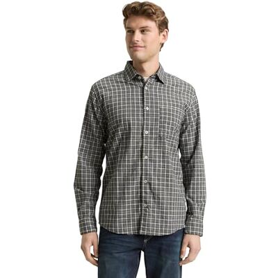 TOM TAILOR herrskjorta, 38987 – oliv marinblå liten kontroll, XXL TOM TAILOR herrskjorta, 38987 – oliv marinblå liten kontroll, XXL
