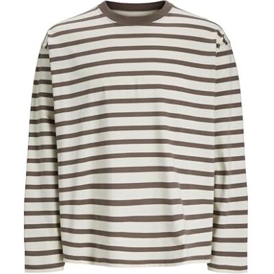 JACK & JONES Jorislington Tee Ls Crew Neck Sn, Djup mullvaden, L JACK & JONES Jorislington Tee Ls Crew Neck Sn, Djup mullvaden, L