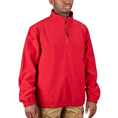 Propper Unisex 1/4 Zip Softshell Job Shirt Vandringströja, röd, X-Large hög Propper Unisex 1/4 Zip Softshell Job Shirt Vandringströja, röd, X-Large hög