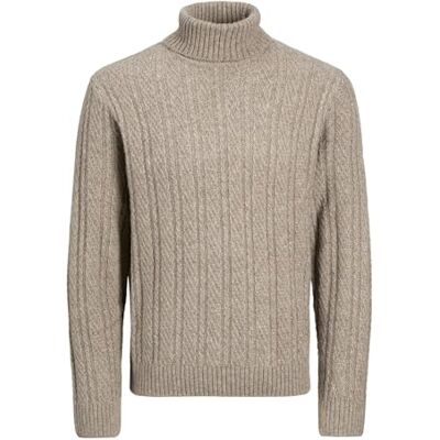 JACK & JONES JACK&JONES JPRBLATRENT stickad kabel rulle hals BF, Grepp/detalj: melerad, S JACK & JONES JACK&JONES JPRBLATRENT stickad kabel rulle hals BF, Grepp/detalj: melerad, S