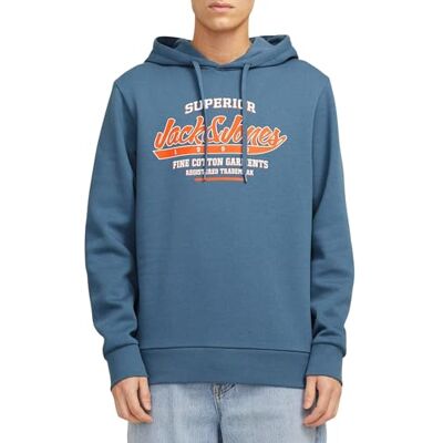 JACK & JONES JACK&JONES JJELOGO Sweat Hood 2 COL 24/25 NOOS, Oceanview, S JACK & JONES JACK&JONES JJELOGO Sweat Hood 2 COL 24/25 NOOS, Oceanview, S