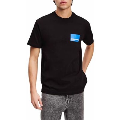 KARL LAGERFELD JEANS , Herr, Vanlig Kortärm Box Logo T-Shirt, Vanlig Fit, Svart, S KARL LAGERFELD JEANS , Herr, Vanlig Kortärm Box Logo T-Shirt, Vanlig Fit, Svart, S